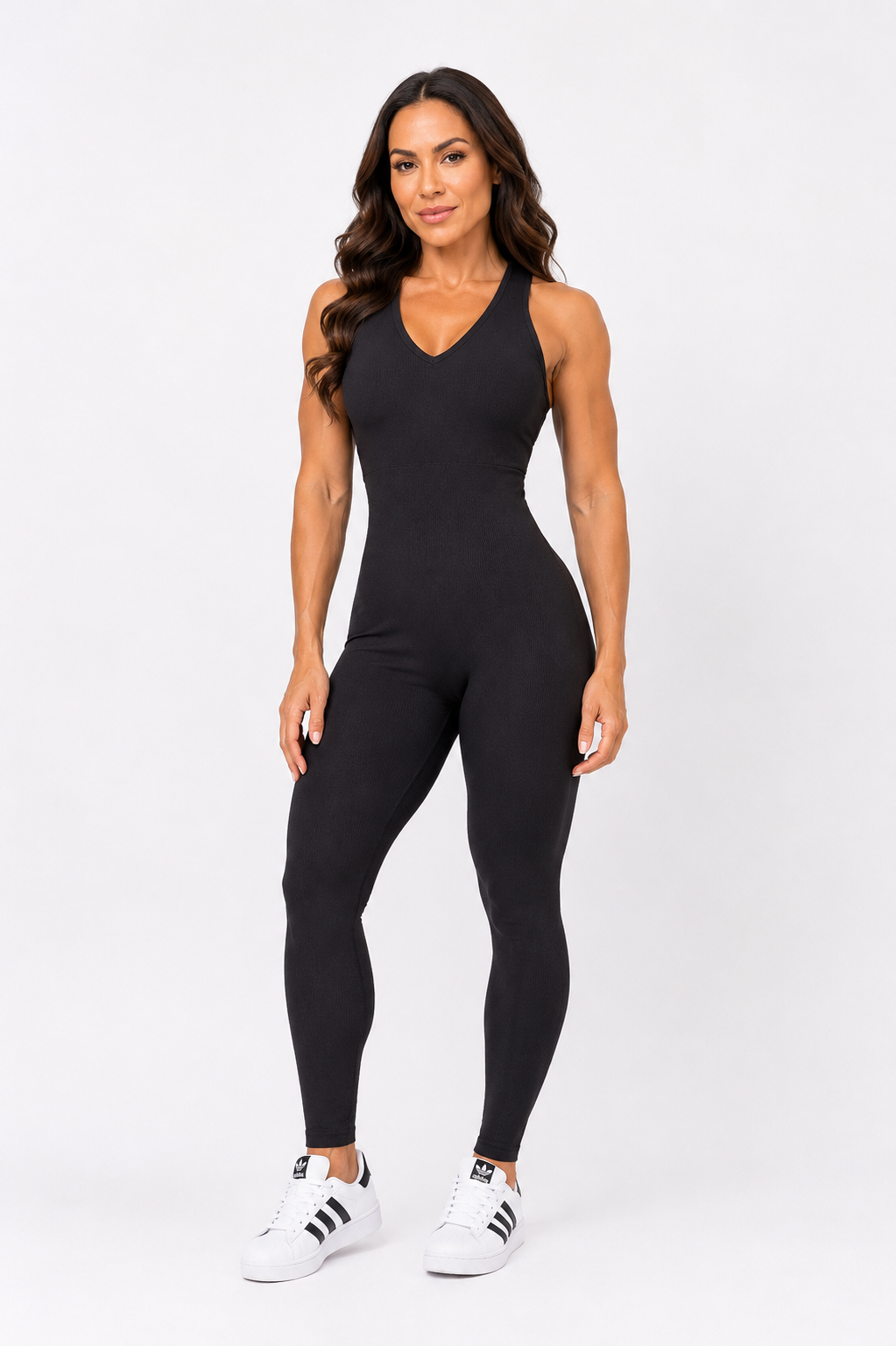 Macacão Fitness Canelado Essence Preto