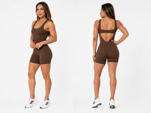 Macaquinho Fitness Elegance Brown